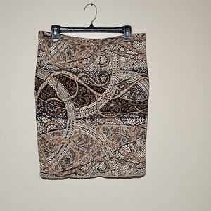 Peruvian Connection Women's Size Large Knee Length Pncel Skirt Pima Cotton Knit